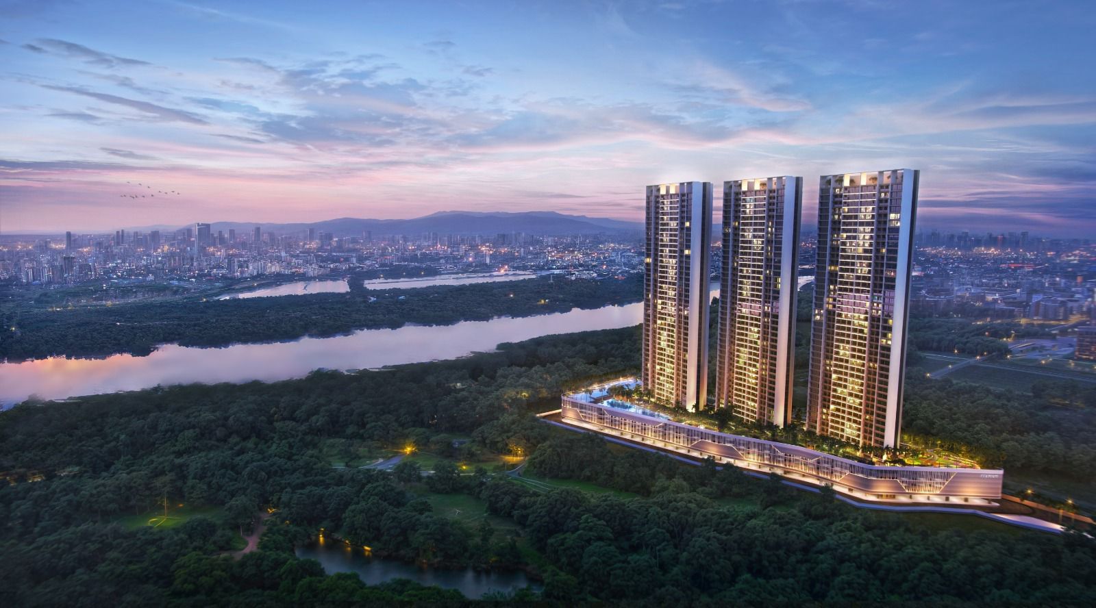 Codename Golden Ticket Kolshet — tower elevation with sea backdrop